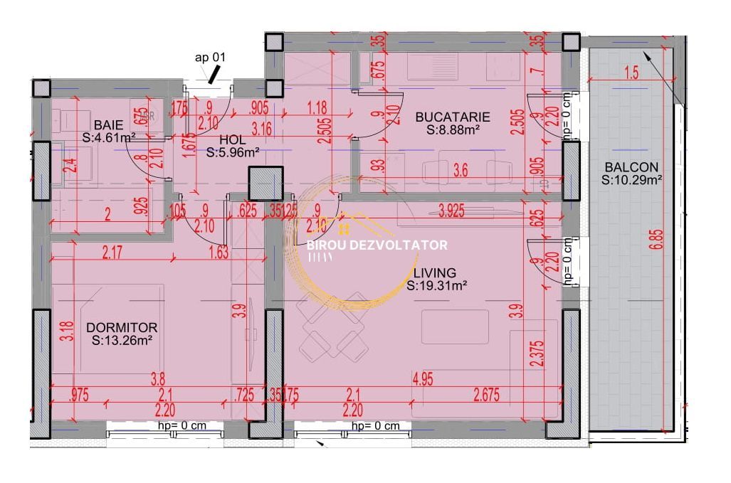 Finalizat Decomandat bucatarie mare Titan Pallady ikea Metrou STB Parc - Schiță 6