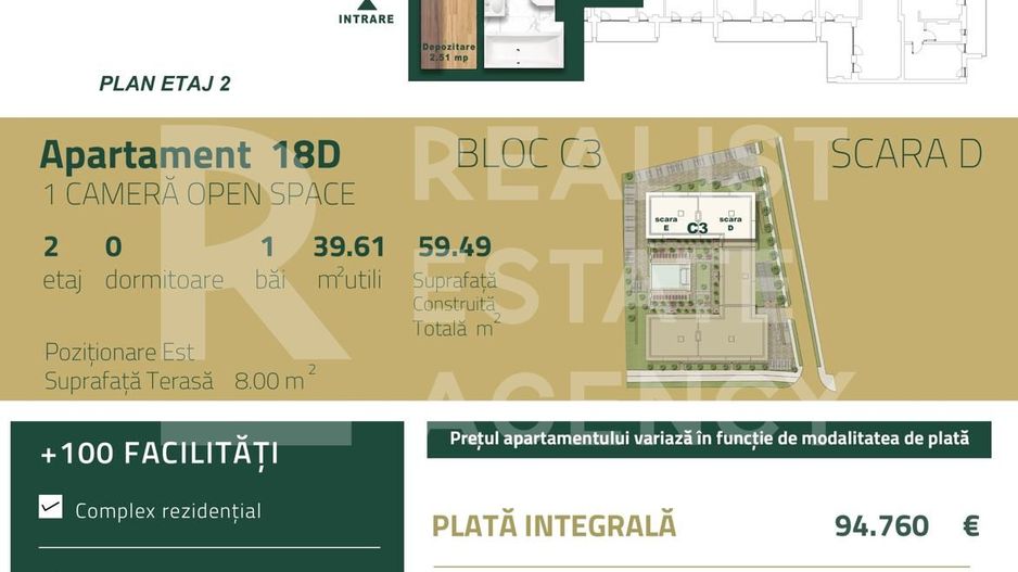 Vânzare, apartament, o cameră, zona Torontalului, Timișoara - Schiță 8