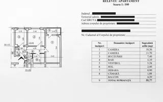 Apartament 2 camere de vanzare Turda Domenii Sector 1 58 mp - Poză 21