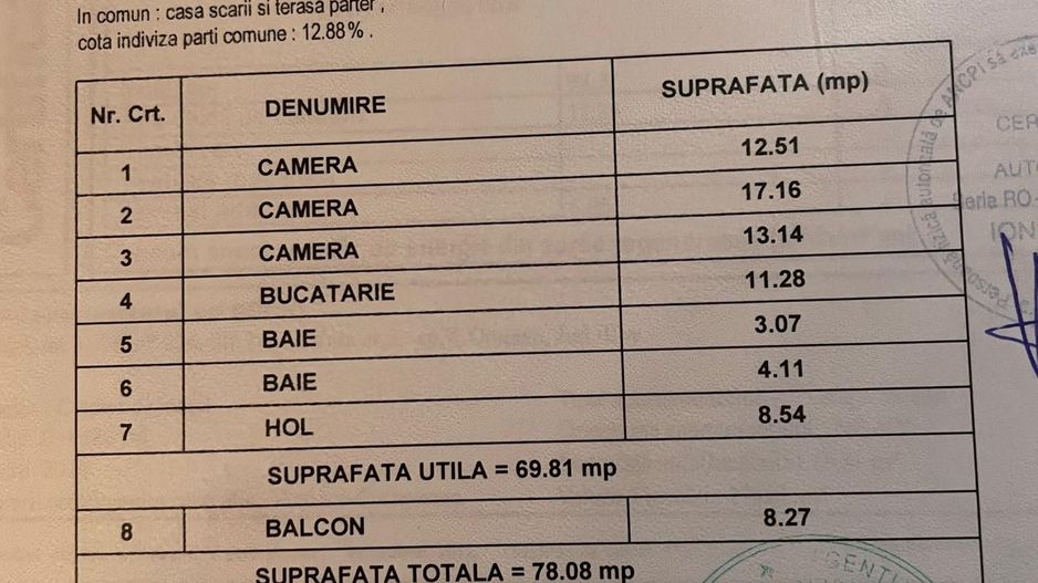 Apartament 3 camere | decomandat, mobilat, utilat, 2 locuri parcare - Schiță 13