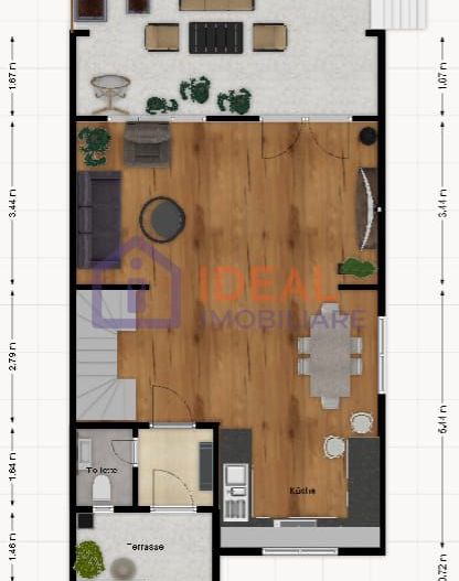 Casa Tip Duplex cu 4 camere si carport, in Cartierul Arhitectilor - Schiță 15