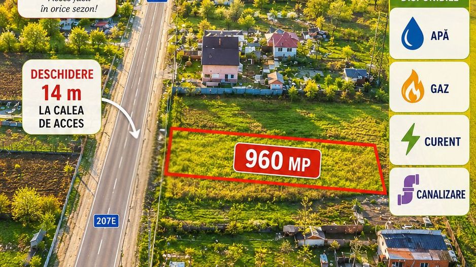 TEREN INTRAVILAN 960 mp, VASLUI zona BRODOC; - Poză 1