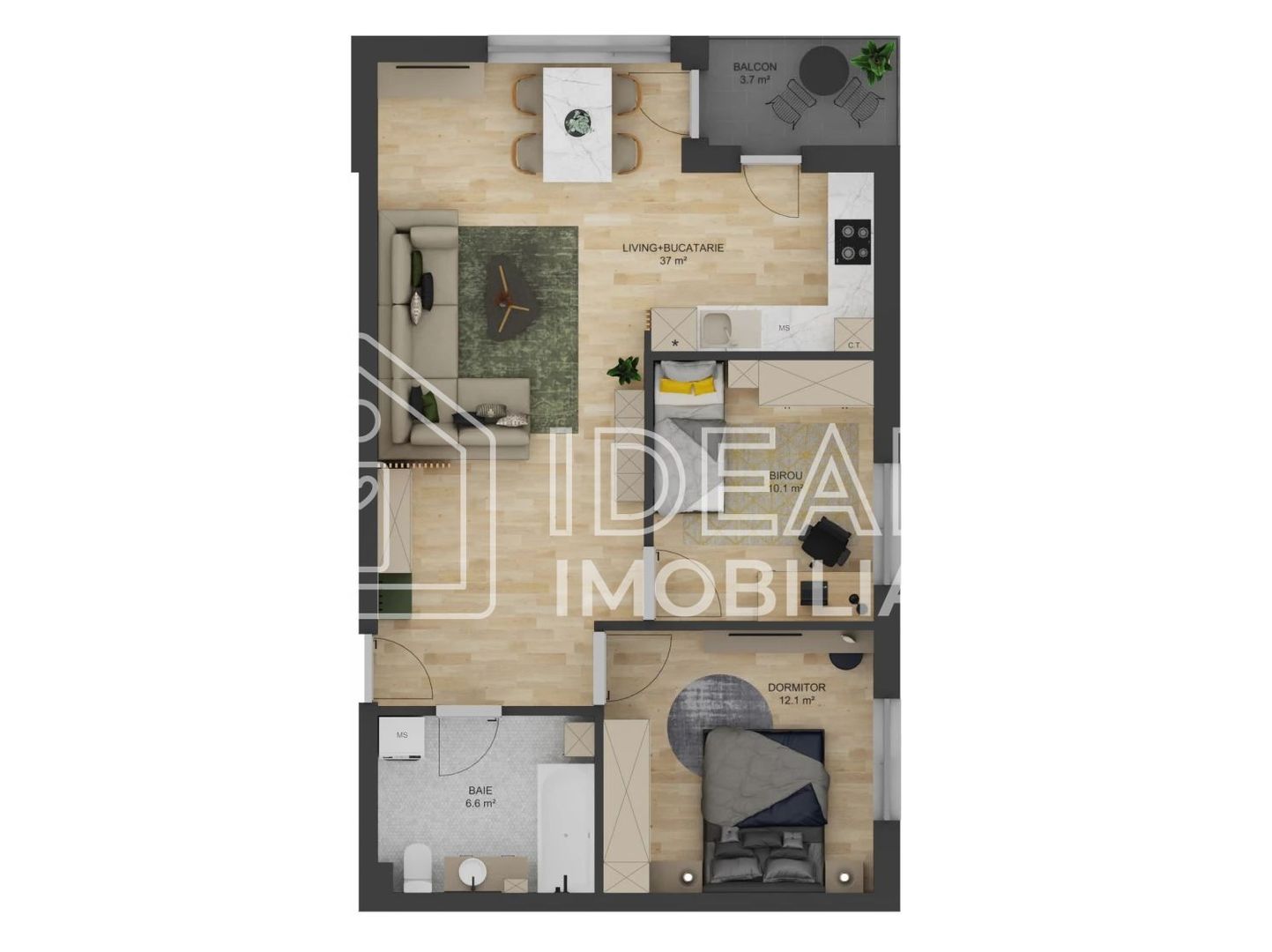 🏡 Apartament 3 camere, balcon si loc de parcare in zona Doamna Stanca din Sibiu - Poză 1