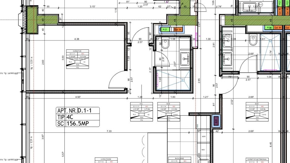 Apartament 4 camere - One Lake Club - Schiță 3