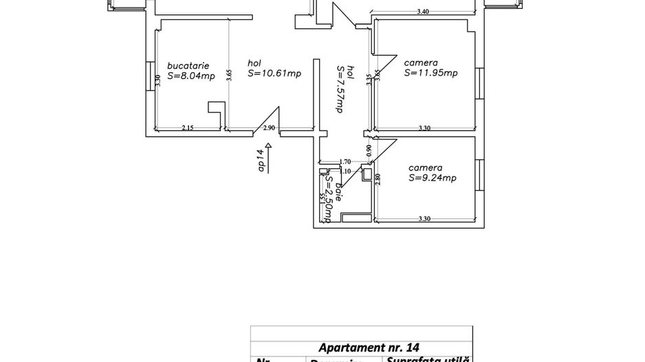 Apartament 4 camere, 99 mp, mobilat, centrală proprie – Zona Steaua - Schiță 10