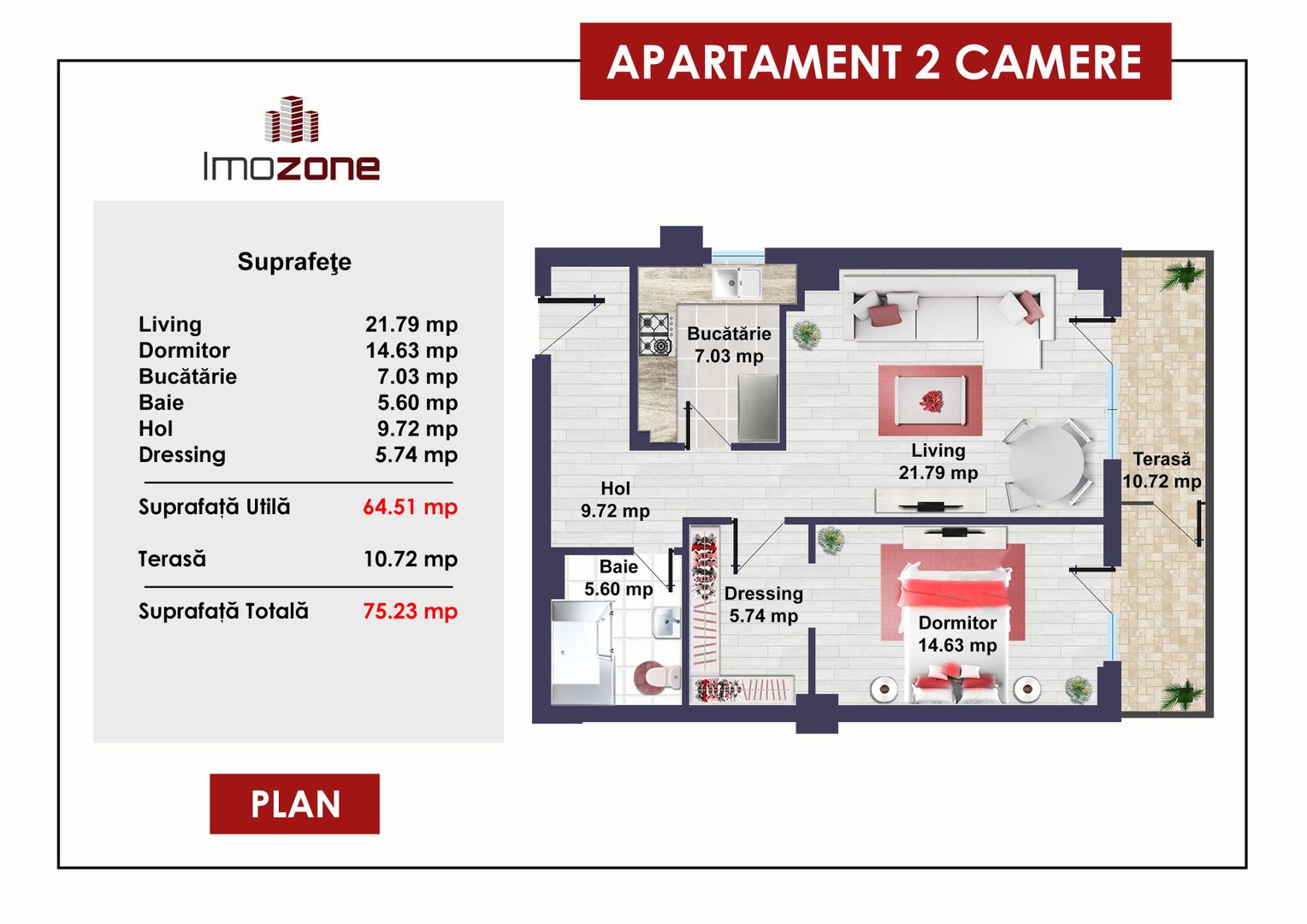 Ansamblul Primavara, 2 camere, 75mp, finisat modern 2024, gata de mutare - Poză 3