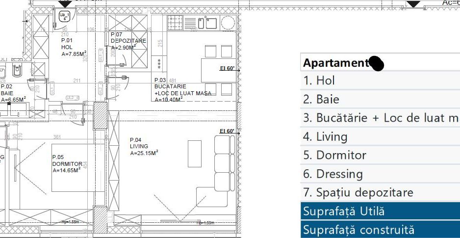 2 camere PREMIUM || 74mp || FLOREASCA - Schiță 13