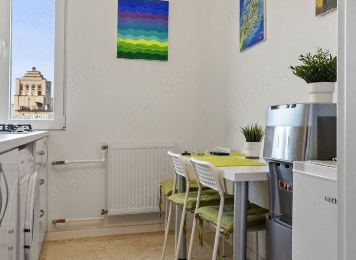 Studio Piata Romana, renovat complet, vedere panoramică dublă - Poză 8