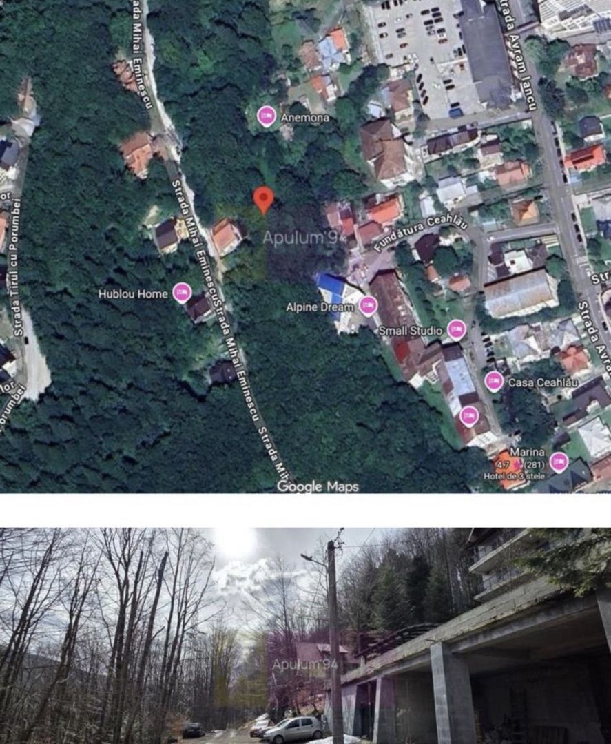 Teren 338mp, cu proiect bloc garsoniere D+P+E+M - Sinaia - Poză 1