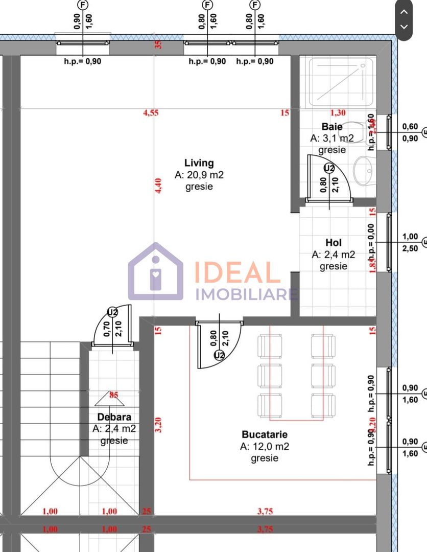 Casa cu 4 camere LA CHEIE in Calea Cisnadiei, zona Casa de Apa - Schiță 12