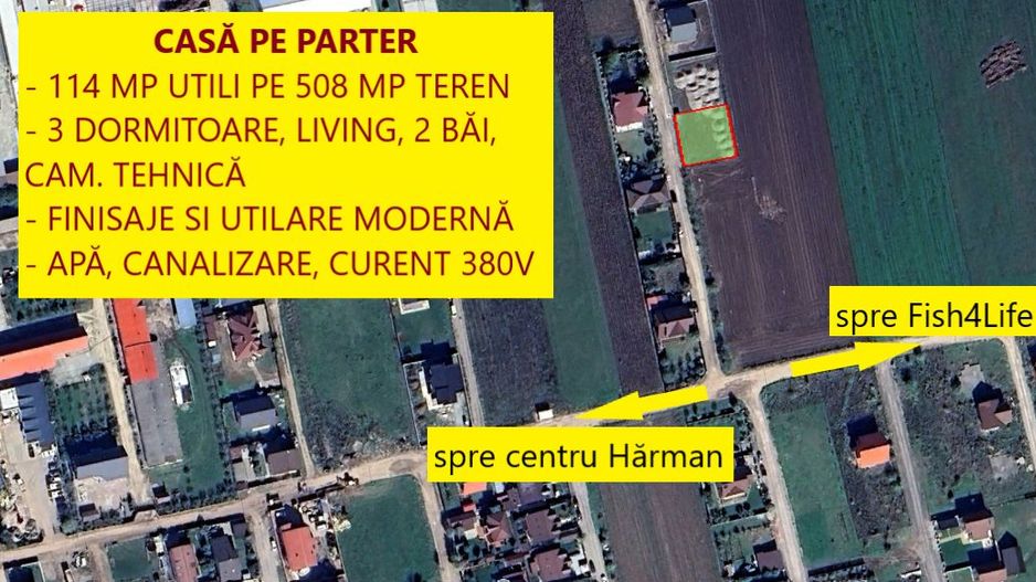 Casa deosebita, pe parter, Harman, 114 mp utili, COMISION 0% - Poză 1