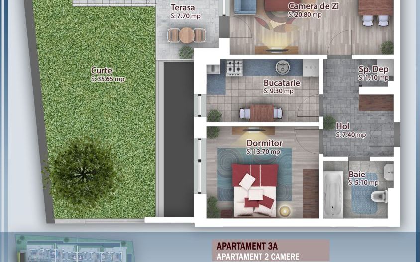 AP. 2CAM. + GRADINA IN BLOC PREMIUM P+4 / PALLADY. COMISION 0%! - Poză 2