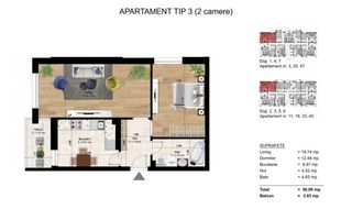 Inchiriere apartament cu 2 camere-Zona Berceni-Centrala proprie - Poză 8