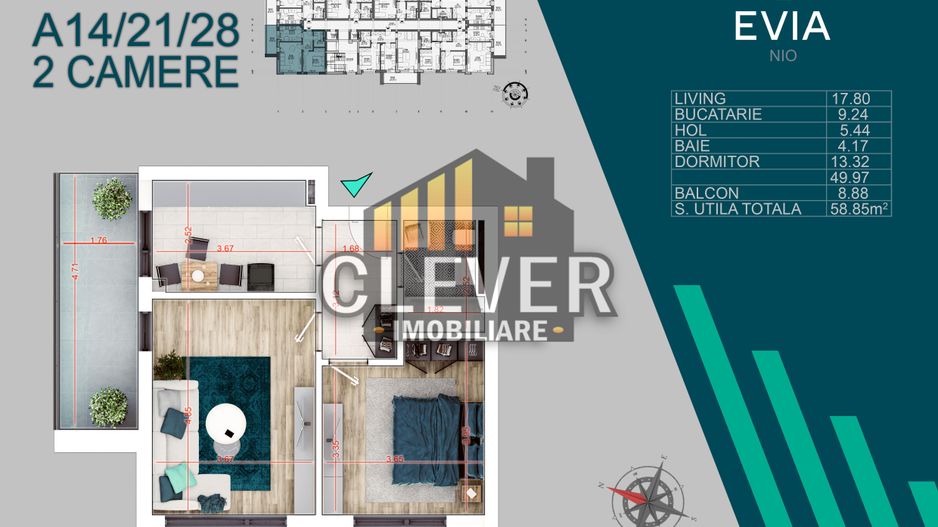 Apartament Premium 2 Camere Titan-Pallady Comision 0% - Poză 2