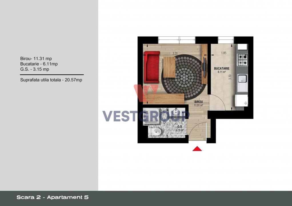 Apartament 2 camereDirect Dezvoltator Weiner 12 Residence Militari - Poză 18