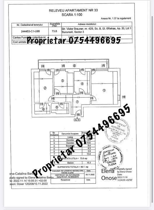 Apartament 3 camere , suprafata 90 mp, Zona Metrou N. Teclu - 155000 euro - Poză 10