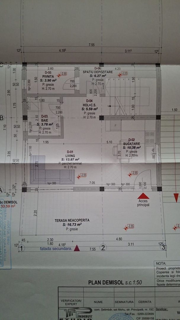 Casa la rosu– teren 706 mp – Gura Raului – vedere panoramica - Poză 7