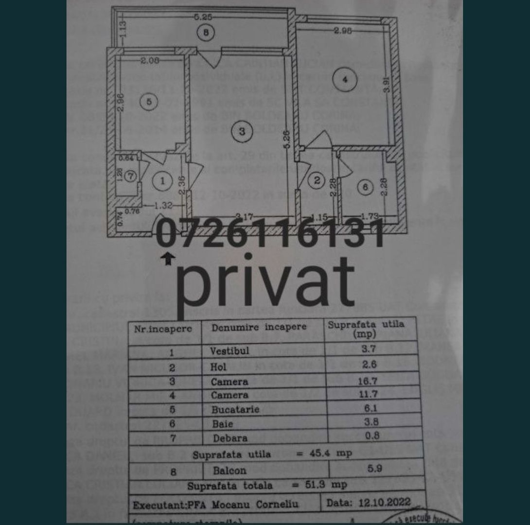 Vand apartament 2 camere - Poză 1