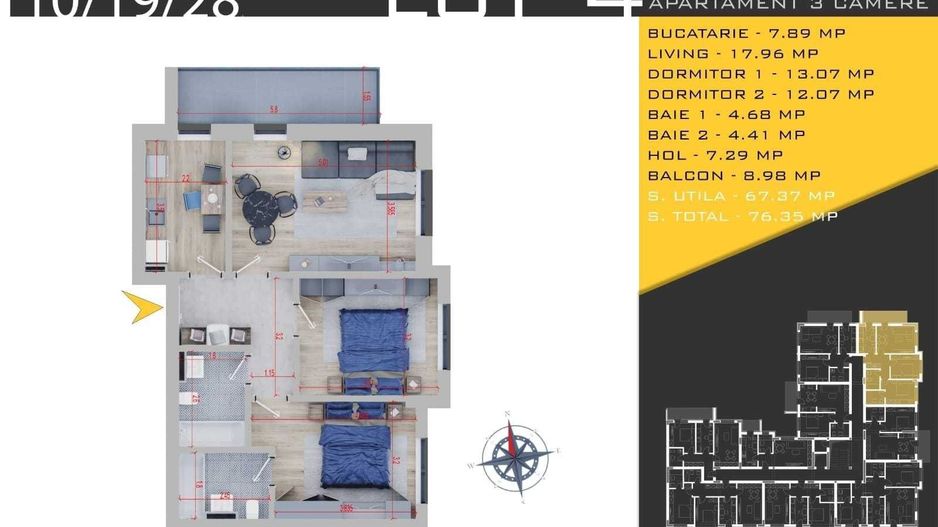 Apartament 3 camere zona Theodor Pallady - Drumul Gura Calitei - Poză 5