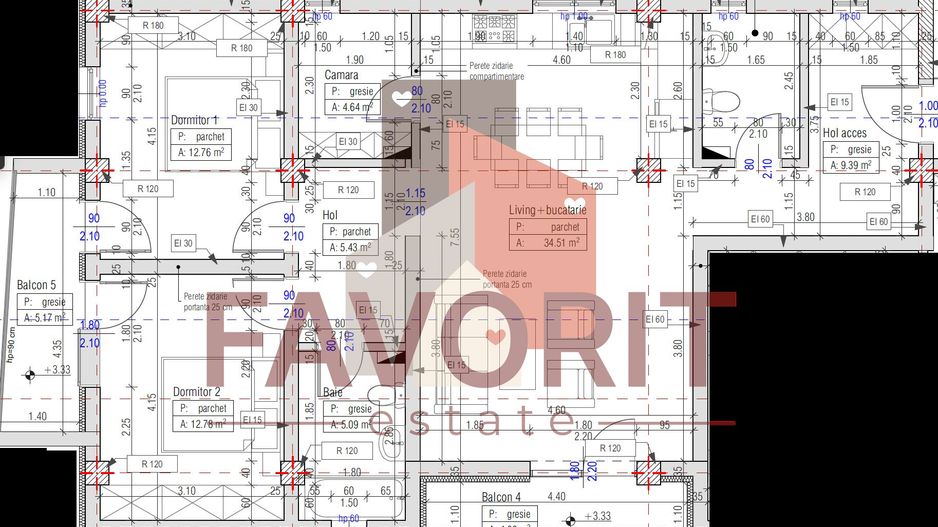 Etaj 1. Pozitie excelenta. Finisat la cheie - Schiță 3