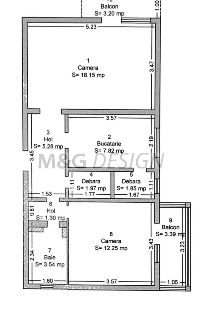 2 camere decomandat 2 balcoane , Bucovina  langa parc cu  centrala - Poză 7
