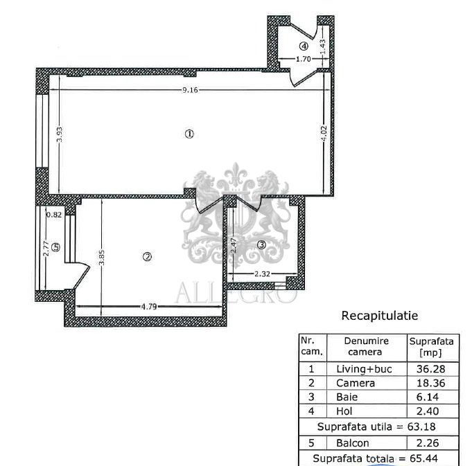 2 Apartamente Alaturate | Calea Victoriei 112 | Radisson | - Schiță 13