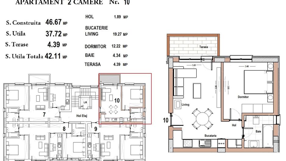 Vanzare Apartament 2 camere, bloc nou 2026, terasă, centrală - Poză 11