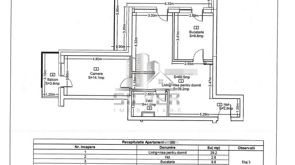 Apartament cu 3 camere/terasa 18mp/zona Frunzisului/CF. - Poză 2