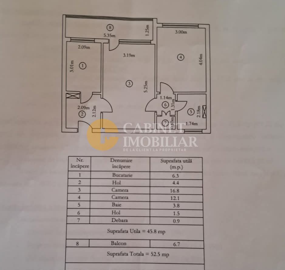 2 camere - Tatarasi - 53mp - FARA RISC SEISMIC - etaj intermediar - Poză 5