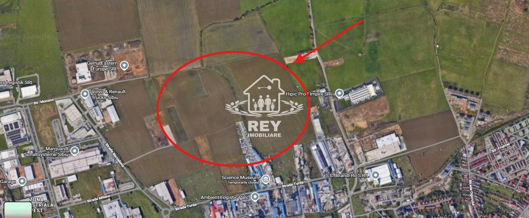Teren Intravilan zona Ind. Vest Sibiu | Str. Turda | Str. Barcelona - Poză 1