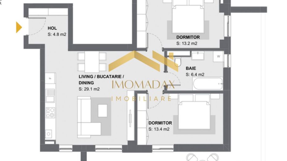 Aradului-Apartament 3 Camere-Centrala Proprie - Poză 17