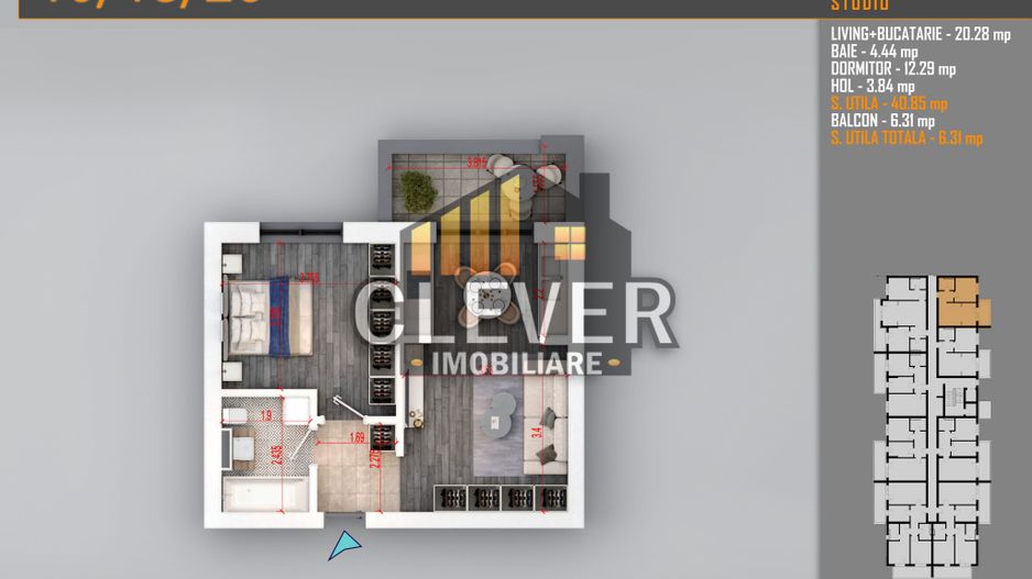 Studio 2 Camere Pallady - 12 min Metrou Nicolae Teclu | Comision 0% - Poză 1