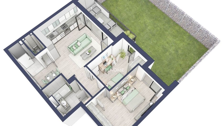 Apartament 3 camere cu Gradina. Sibiu - Schiță 11