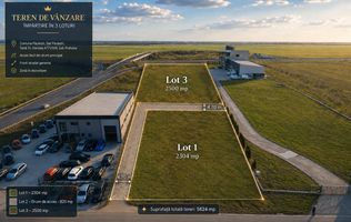 Teren industrial intravilan – 2 loturi – Posibilitate rate – acces DN1