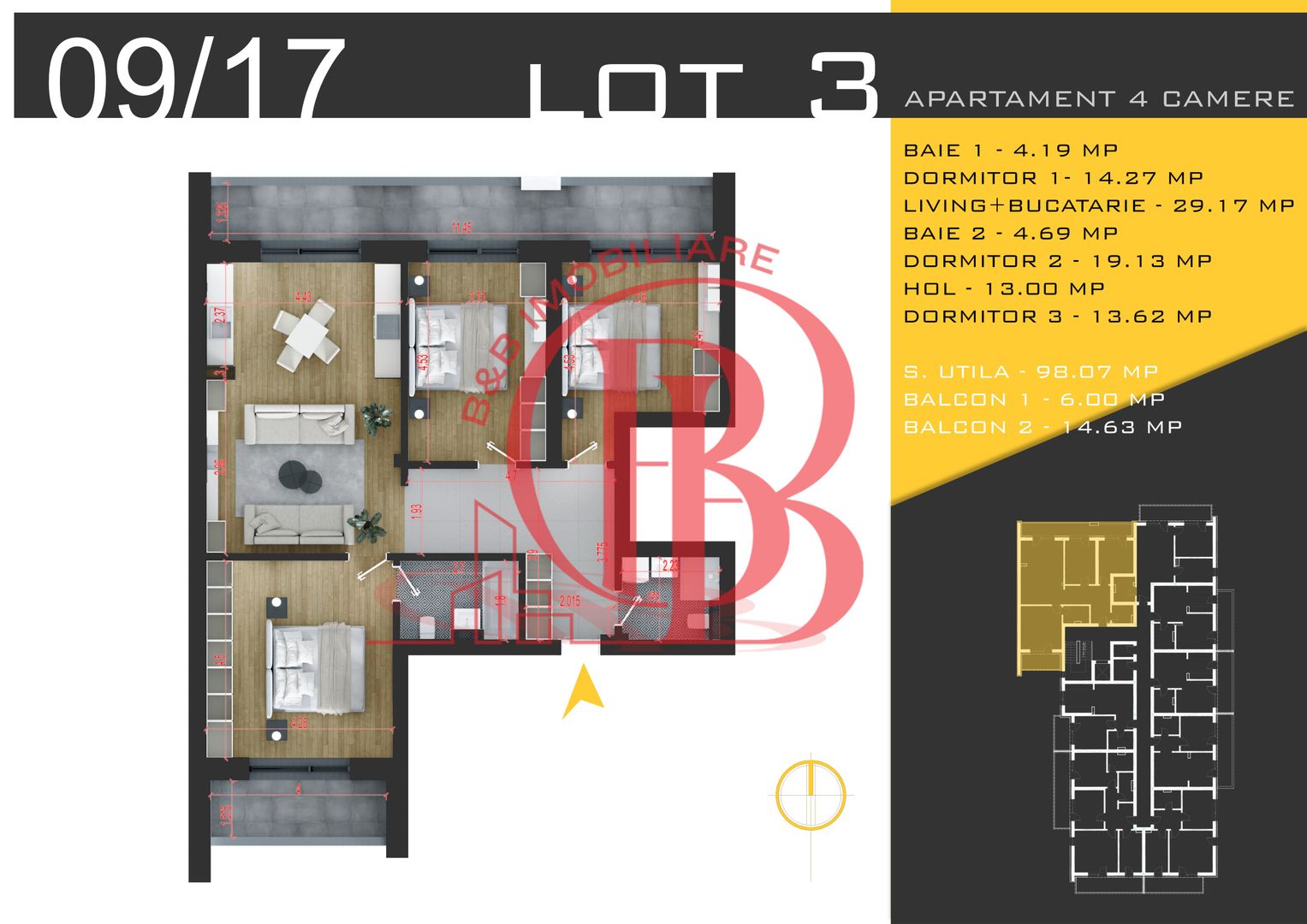 4 camere  Titan Pallady  Metrou Nicolae Teclu - Schiță 12