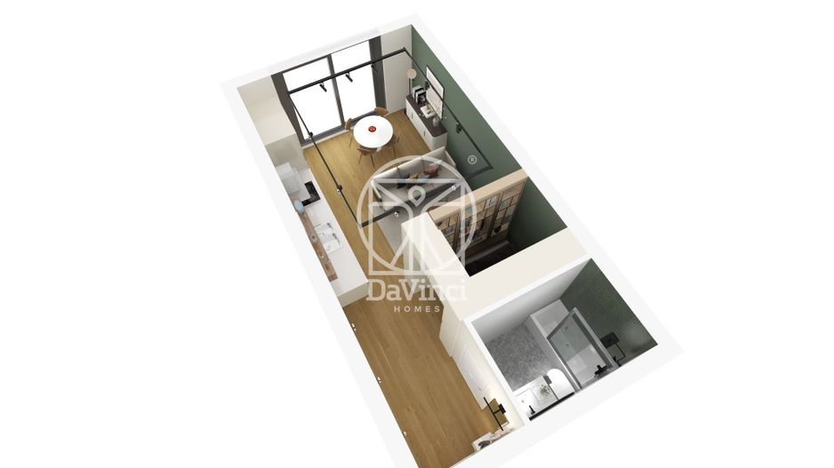 Garsoniera - finisata la cheie, intabulata (C&A-54N-Mi-ap. 3) - Poză 2