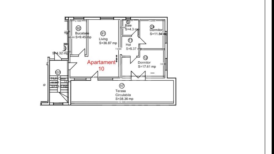 Apartament 3 Camere | Terasă Spectaculoasă - Poză 14