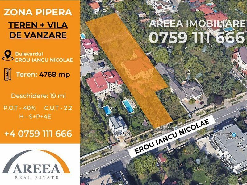 Teren 4768 mp cu deschidere la Erou Iancu Nicolae - Poză 1