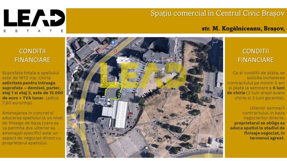 Spatiu comercial de inchiriat, 1974 mp utili, Centrul Civic Brasov! - Poză 8