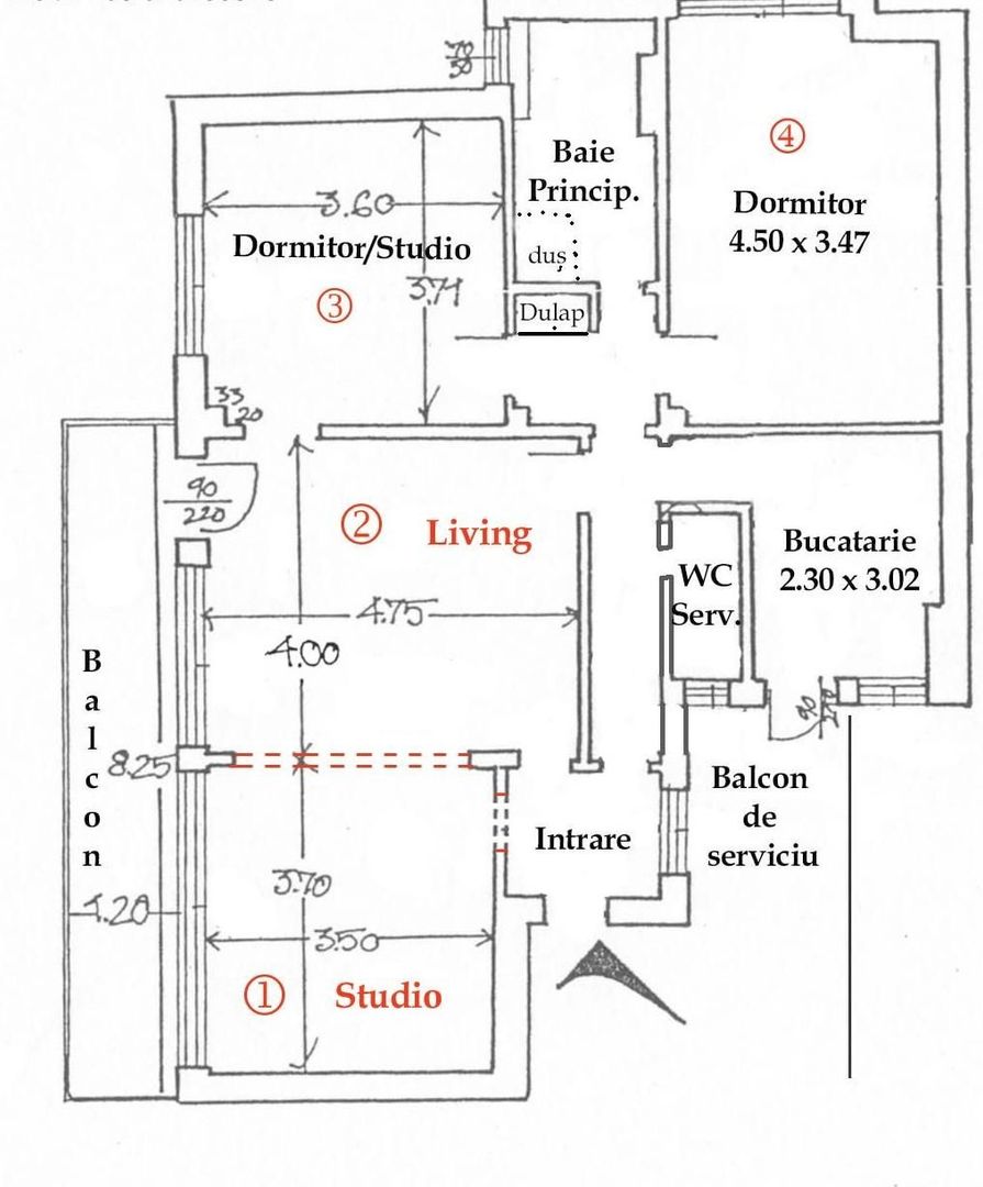 APARTAMENT 3 CAMERE | CENTRALĂ PROPRIE | LIFT FUNCȚIONAL | ULTRACENTRAL DACIA - Schiță 18