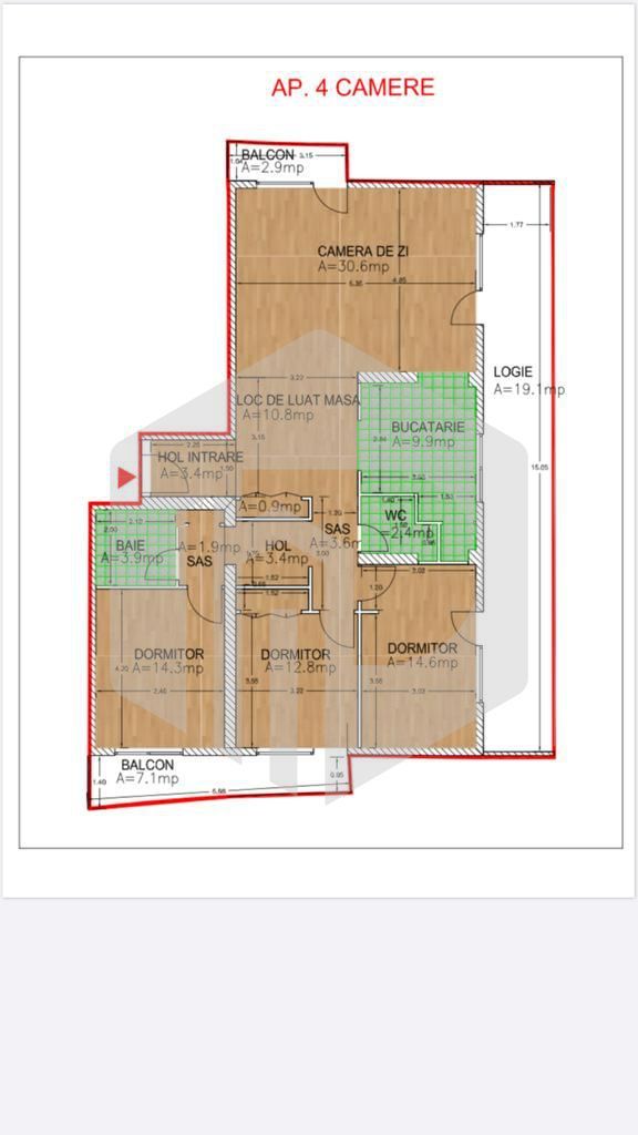 Terasa | Apartament 4 camere | Rahovei | Etaj intermediar | Bloc Y - Poză 2