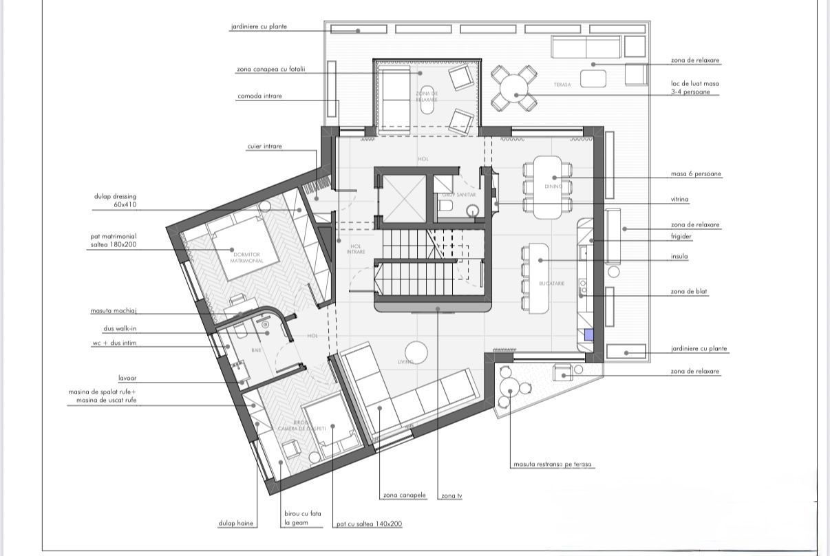 Apartament semifinisat tip Penthouse in Andrei Muresanu (sud) - Poză 18