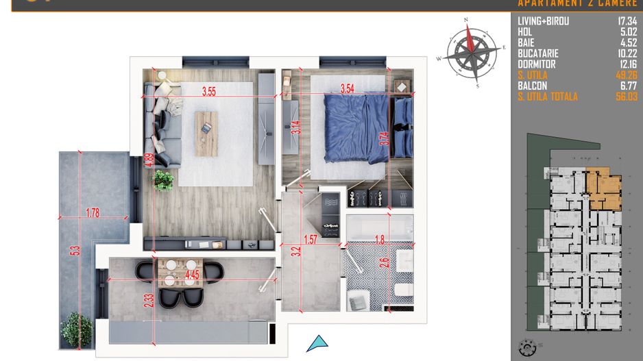 Apartament 2 camere decomandat,Pallady,Sector 3, Metrou - Poză 4