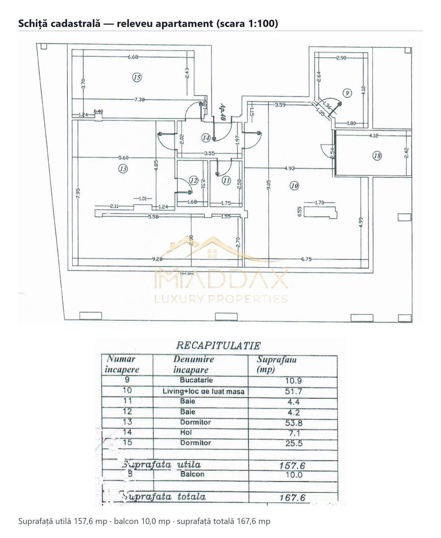 Apartament 3 camere // 157,6 mp utili + parcare // Aviatiei - Schiță 31