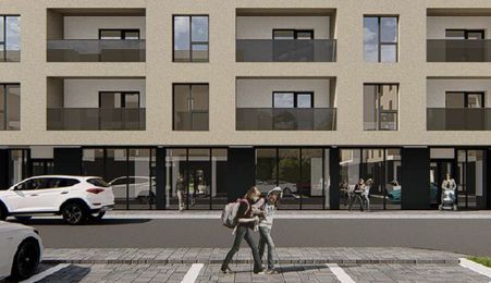 Spatiu comercial parter 450 mp vad pietonal si auto Brana Selimbar