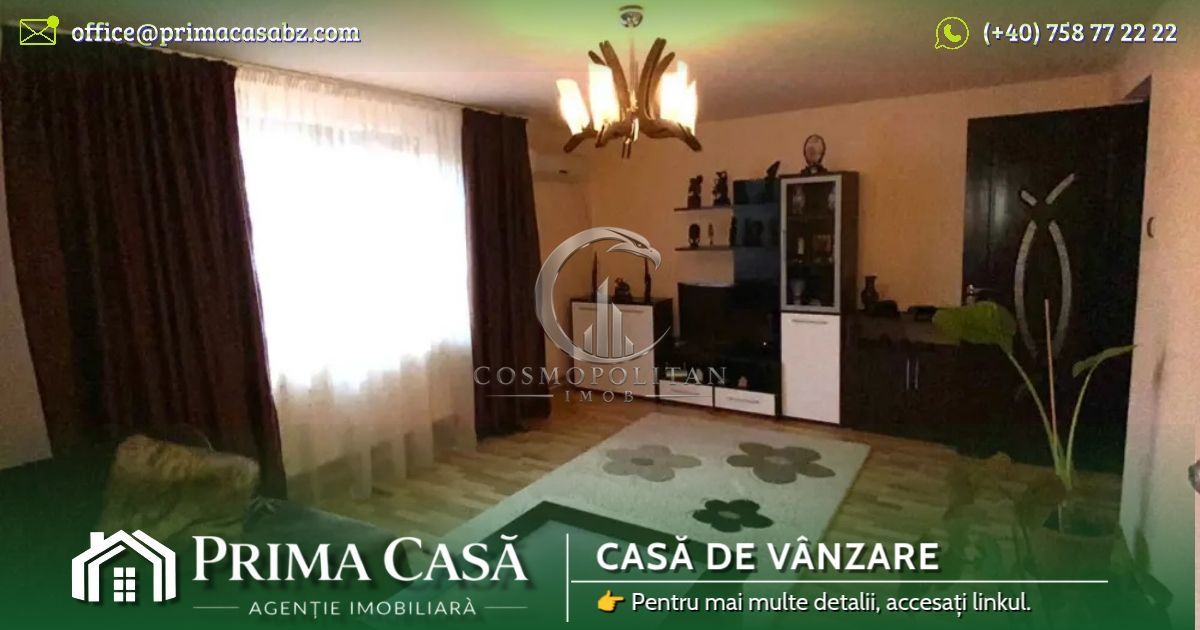 Casa constructie 2008 si teren 725mp ~ comuna Pietroasele/BZ ~ cu imbunatatiri - Poză 1