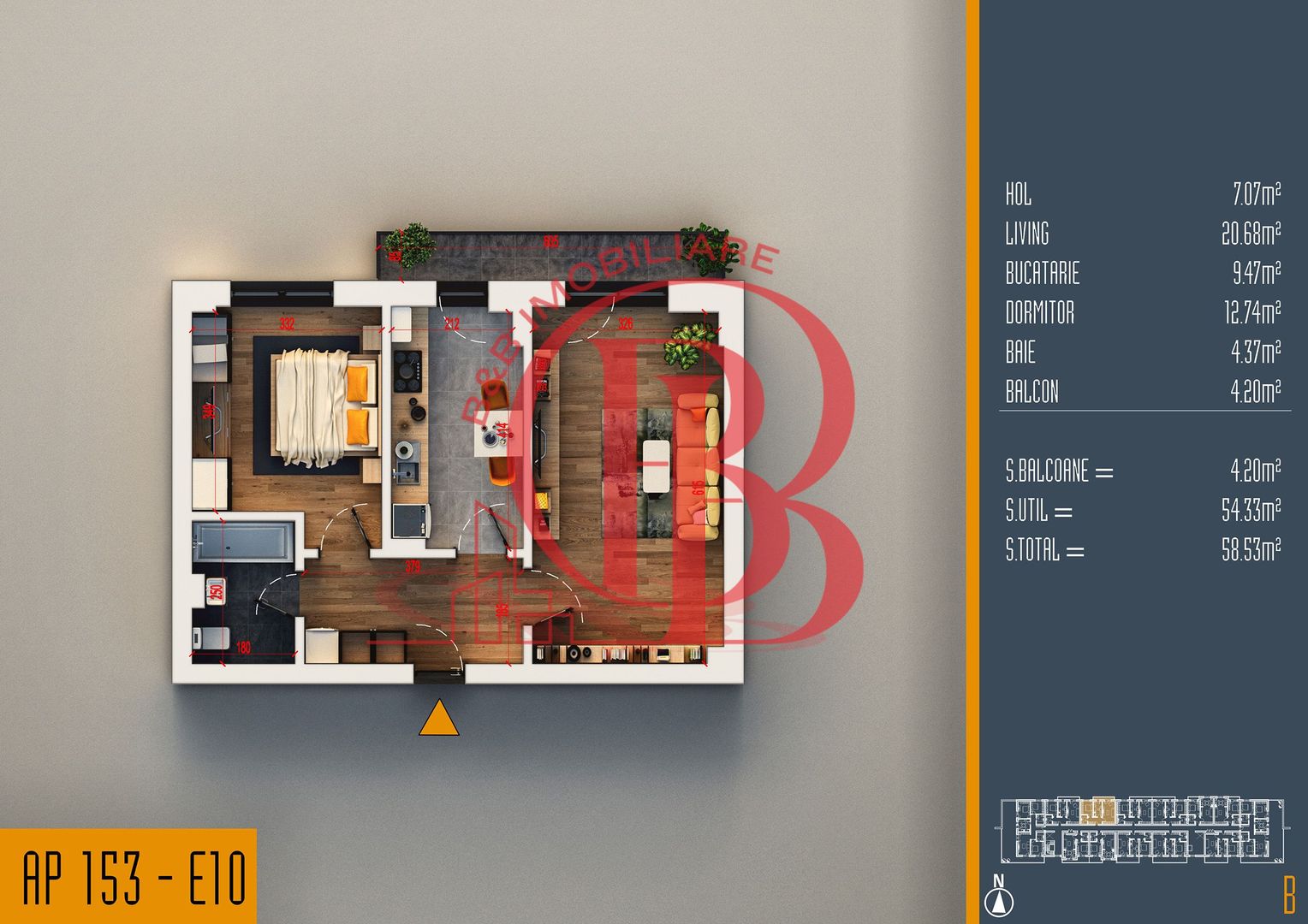 Oferta Lansare 2 camere decomandat proiect nou Pallady - Schiță 1