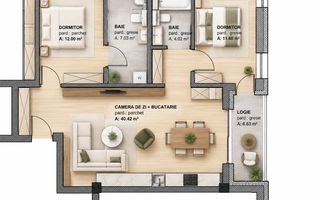 Apartament 3 camere | Millenium Plaza – Centrul Vechi | Comision 0% - Poză 1