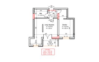 Apartament Modern 2 camere Comision 0% Theodor Pallady - Schiță 3