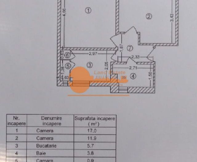 Apartament 2 camere  | Tineretului – Dimitrie Cantemir | 400 m metrou - Schiță 5